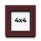 Square Shadow Box 1.5" Depth Brown Picture Frame - UV Acrylic, Backing, Hanging Hardware